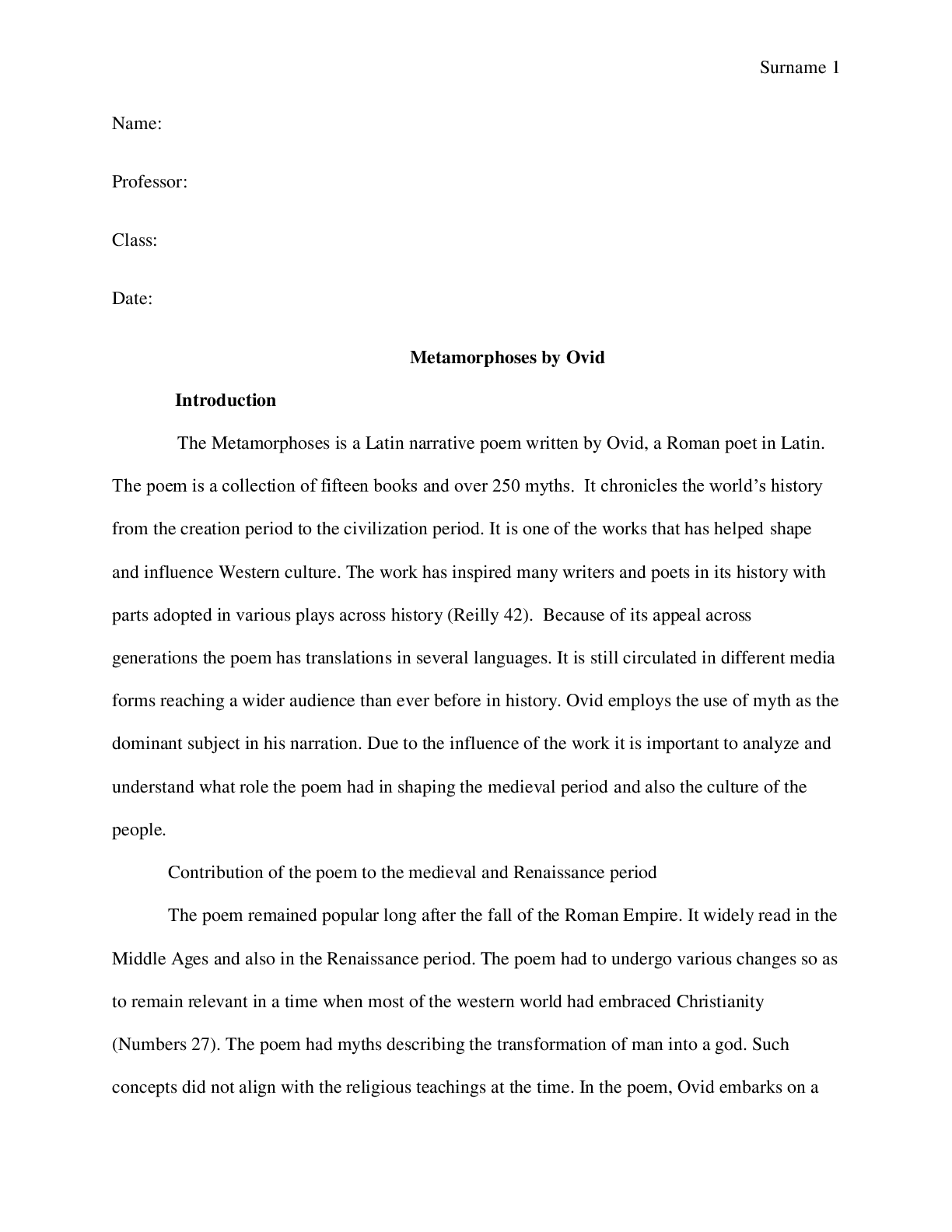 Preview image for Metamorphoses by Ovid